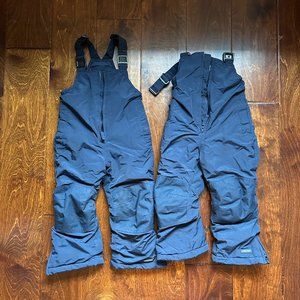 Lands' End Toddler/Kids Squall Waterproof Iron Knee Bibs in Navy Color